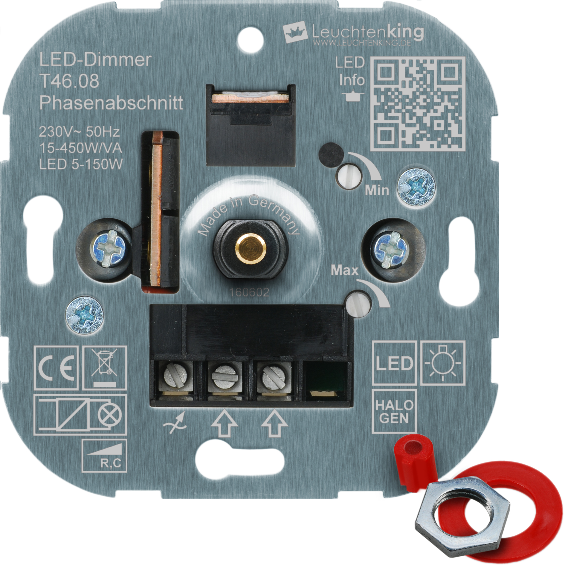 T46.08 Dimmer für LED 5-150W, Phasenabschnitt der Firma LED-KING